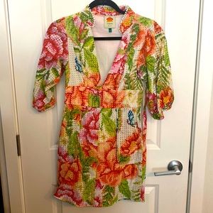 FARM RIO Colleen eyelet mini dress